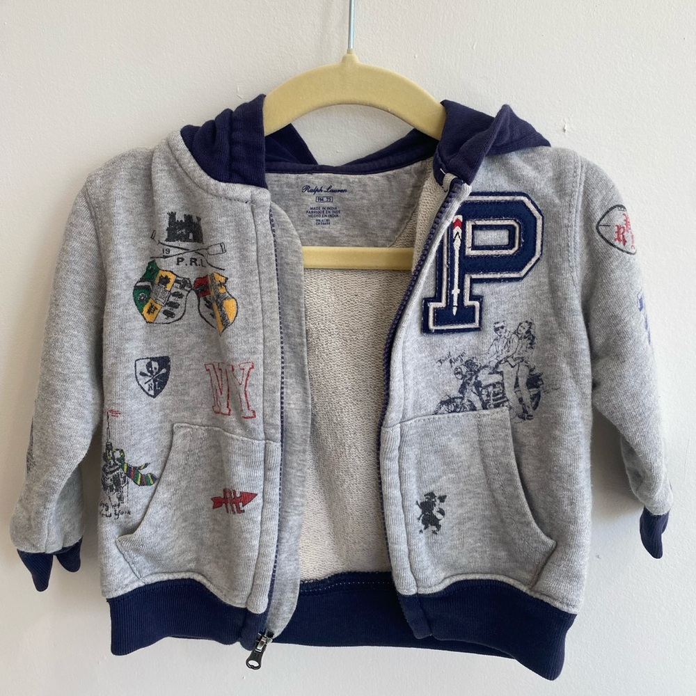 Ralph Lauren Boys Varsity Patch Hoodie 9M